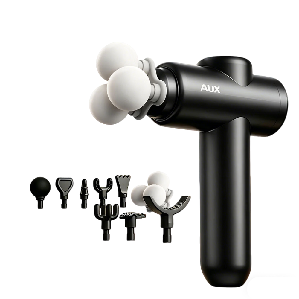 AUX Fascia Gun P10B 3-Head Neck Massager Shoulder Neck Waist Back Leg Massager Deep Muscle Relaxation Mini Portable Neck Fascia Gun Gift for Dad Tapping Massager Gift