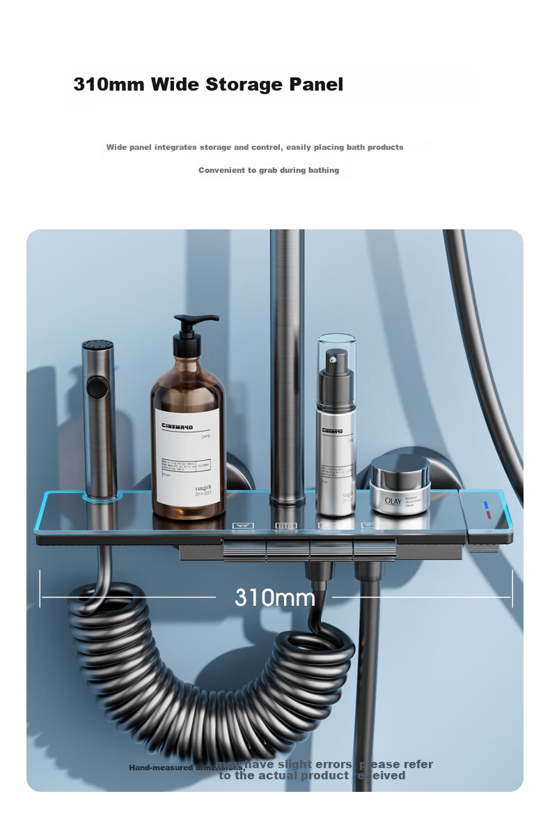 JSWD Shower Faucet Set Bathroom Shower Head Integrated Pressurized Home Shower 511 8