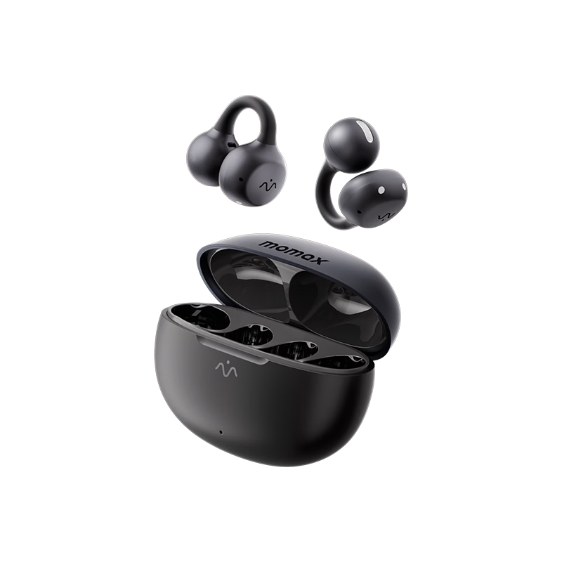 MOMAX Smart Halo Clip-On Wireless Open-Ear AI Translation Noise-Cancelling Sports Earphones Long Battery Life for Apple Huawei Xiaomi