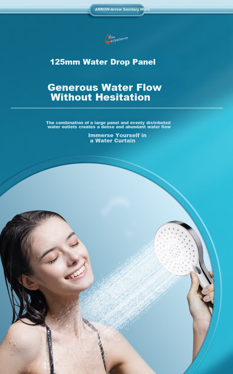 ARROW Bathroom Shower Head Pressure-Boosting Water-Saving Red Dot Award Back Spray Handheld AE58125CP 13