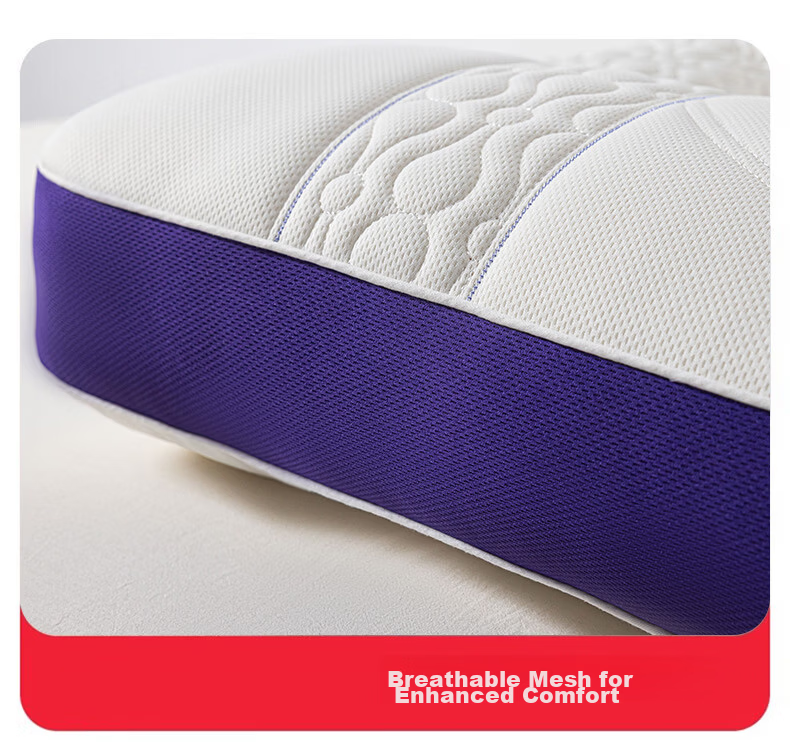 Hodo Embroidered Natural Latex Pillow Core Neck Support Pillow Adult Pair Cervical Pillow Core 48*74cm 13