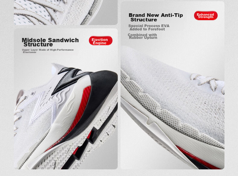 361° Men's BIG3 7pro Basketball Shoes Sports Training Sneakers 672621108-2 6