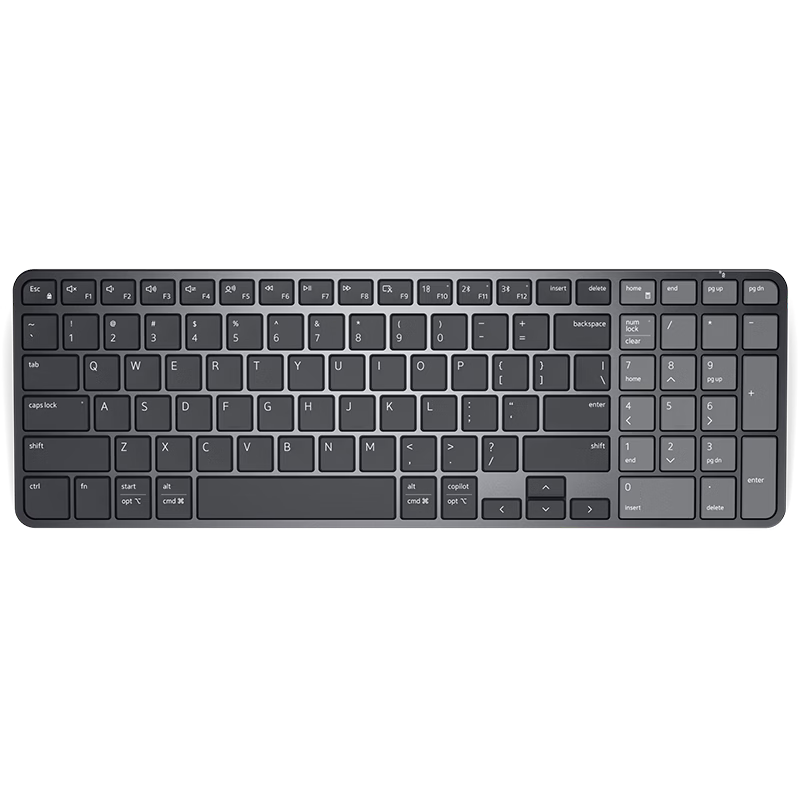 DELL Wireless Keyboard Dual-Mode Long Battery Life Bluetooth High-End Business Full-Size Compact Rechargeable Keyboard Compatible with MacOS KB746