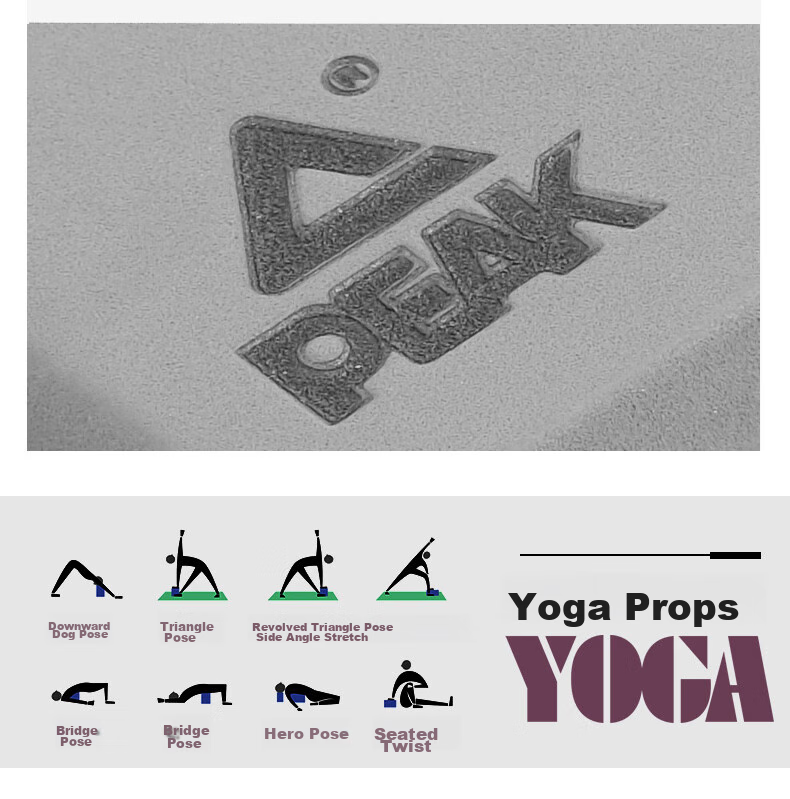 Peak Yoga Block High-Density Eco-Friendly Dance Brick Children's Practice Foam Brick Adult Yoga Aid Tool Pair Pink Blue 13