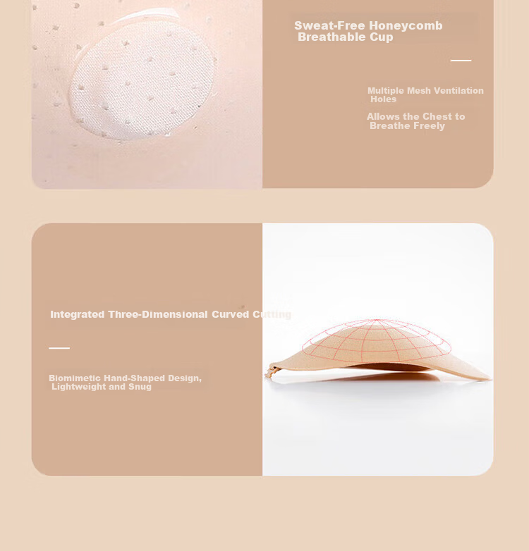 Yiershuang Invisible Seamless Anti-Exposure Strapless Bra for Women, Push-Up Non-Slip Bra for Wedding Dress and Camisole, No Shoulder Strap, Anti-Point Bra 5