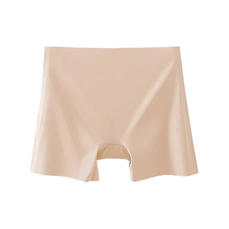 Seven-Color Spun Foundation Liquid Seamless Boyshort Women's Antibacterial Ice Silk Four-Point Underwear Anti-Exposure Safety Shorts 2-Pack
