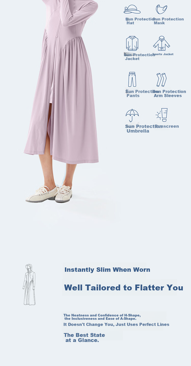 Moxun [Kunling Same Style] Palace Style Sunscreen Long Dress for Women New Original Yarn UV Protection Sun Protection Clothing 26 New Model 14