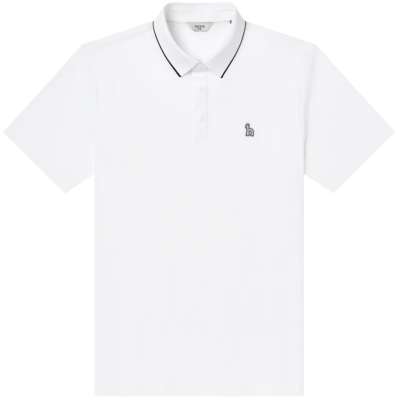 HAZZYS Men's Summer Top [Sun Protection/Cooling] Simple Short Sleeve Polo Shirt ASTZE0DBF08