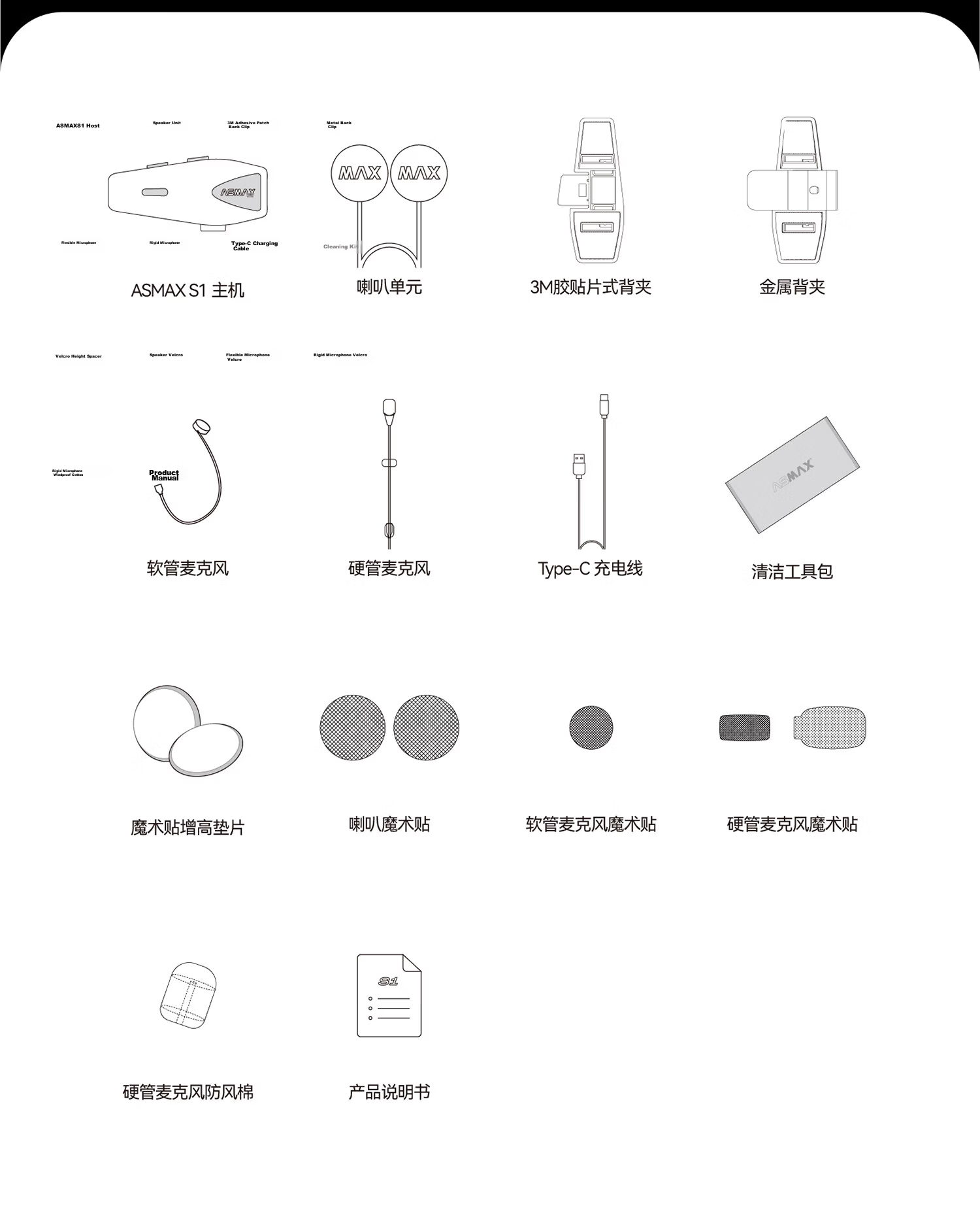 ASMAX S1 Bluetooth Helmet Headset Motorcycle Riding Dedicated High-End Noise-Cancelling Professional Full-Face Built-in Max 15