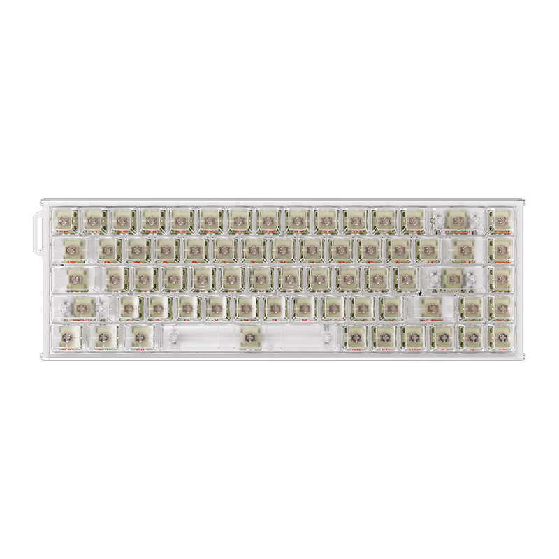 AJAZZ ALUX68AIR Tri-Mode Magnetic Switch Keyboard CNC Aluminum RT0.01 Dual 8K Polling Rate 68-Key Hot-Swappable Gaming Esports Soldier Magnetic Switch Hollow White Backlit
