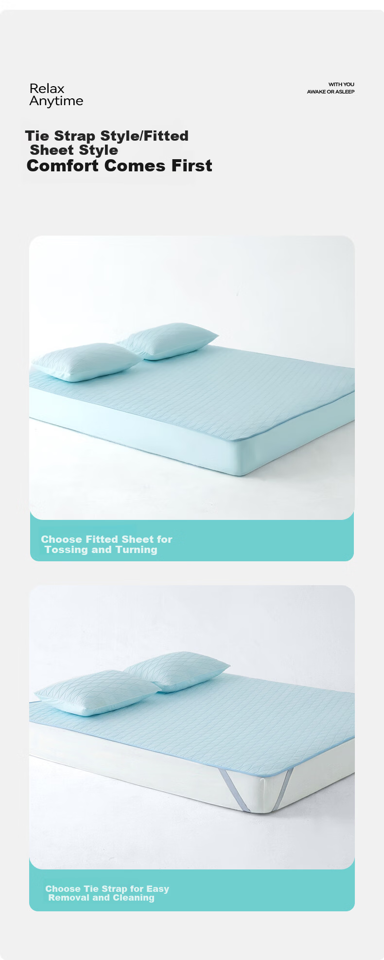HuiShui HuHu Small Ice Mat Ice Silk Cooling Mat Summer Class A Antibacterial Mite-Resistant Silicone Soft Breathable Bed Sheet Summer 12