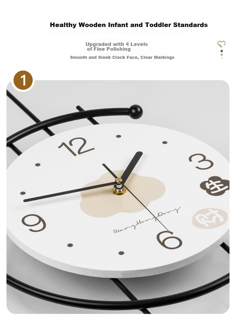 Jiujuda Modern Minimalist Elegant Dining Table Wall Clock Creative Restaurant Decorative Clock 2026 New Living Room Wall Hanging Clock 3