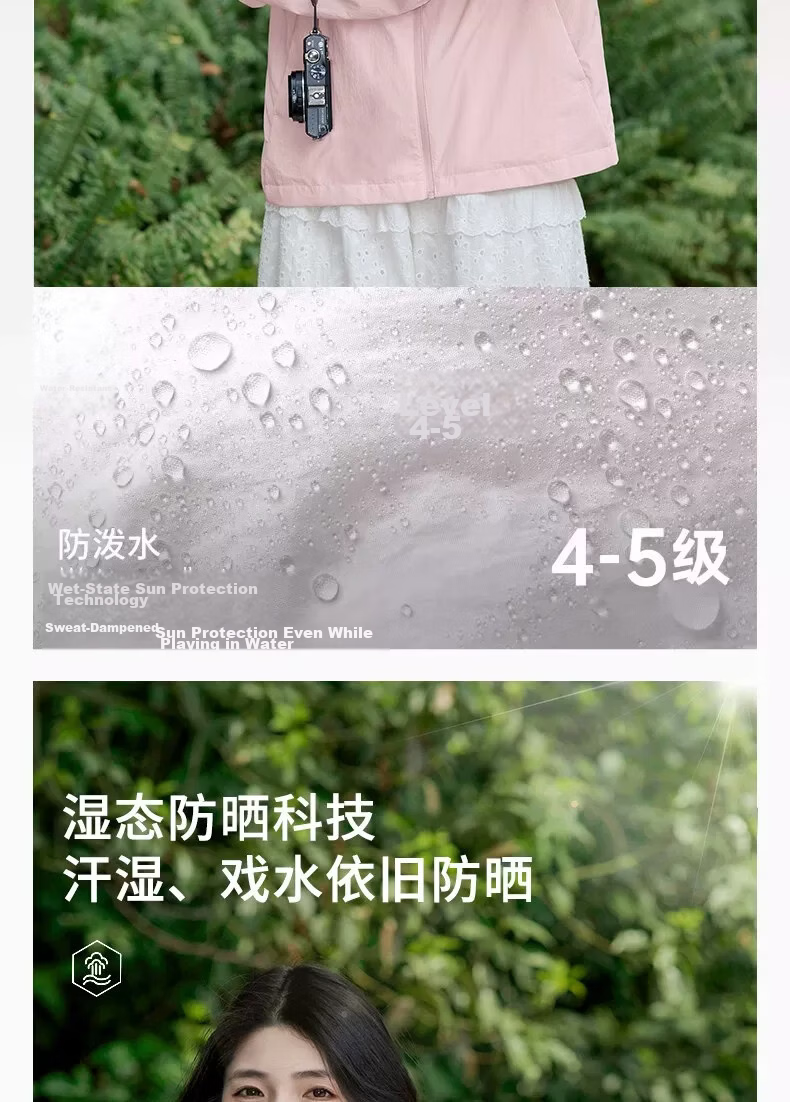 Camel Women's Original Yarn Sun Protection Jacket 2026 Spring Summer New UPF1000 Cooling Water-Repellent Sports Coat 10