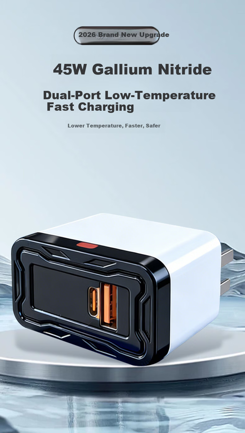 Zitai 45W GaN Fast Dual-Port Charger for Apple iPhone 17 Pro Max/iPhone 16 Huawei Xiaomi Honor Tablets Laptops WT45W 1