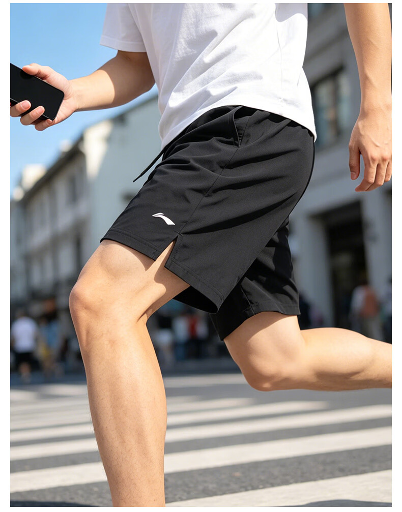 LI-NING Men's Sports Shorts 2026 Summer New Quick-Dry Casual Outdoor Fitness Running Basketball Lightweight Knee-Length Pants 7