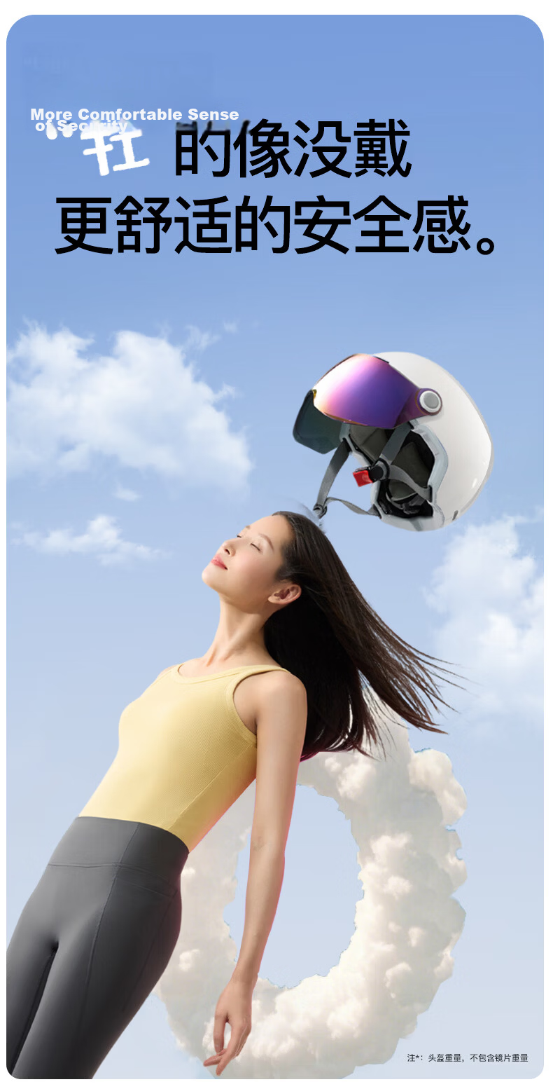 NEVA Helmet Electric Vehicle 3C Certified New National Standard Class A Motorcycle Electric Bike Half Helmet Unisex Summer Lightweight Safety Cap Ultra-Light Integrated Molded 1
