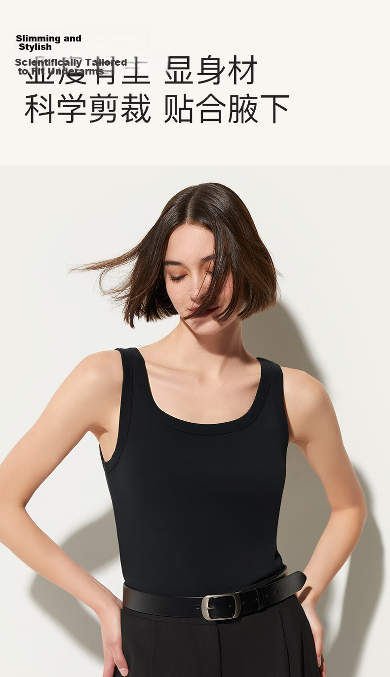 Ubras Pure Cotton Basic Camisole Women's Summer Outerwear Innerwear Backless Halter Top T-Shirt Sweet Almond Color XL 7