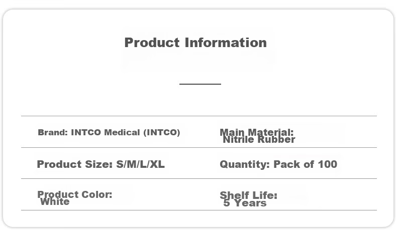 INTCO Disposable Food Contact Nitrile Protective Gloves Oil-Resistant Stain-Resistant White Size L 100pcs Pack 2