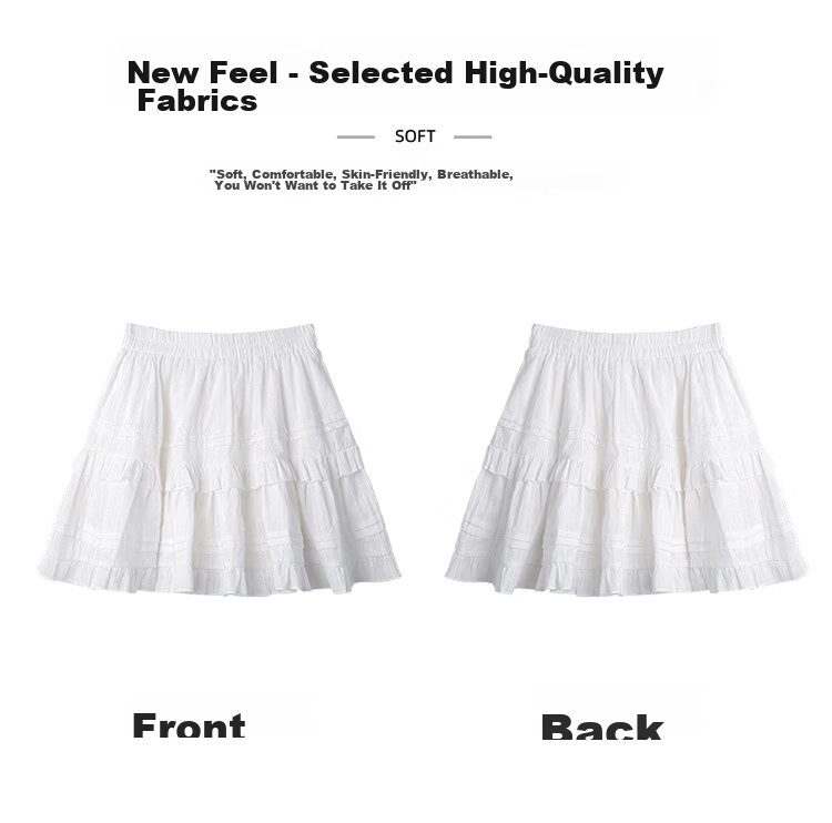 Freedom Style Anti-Exposure Short Skirt for Women 2026 Summer Thin Pure Cotton Slim Petite Ballet Cake Puff Half Skirt 8