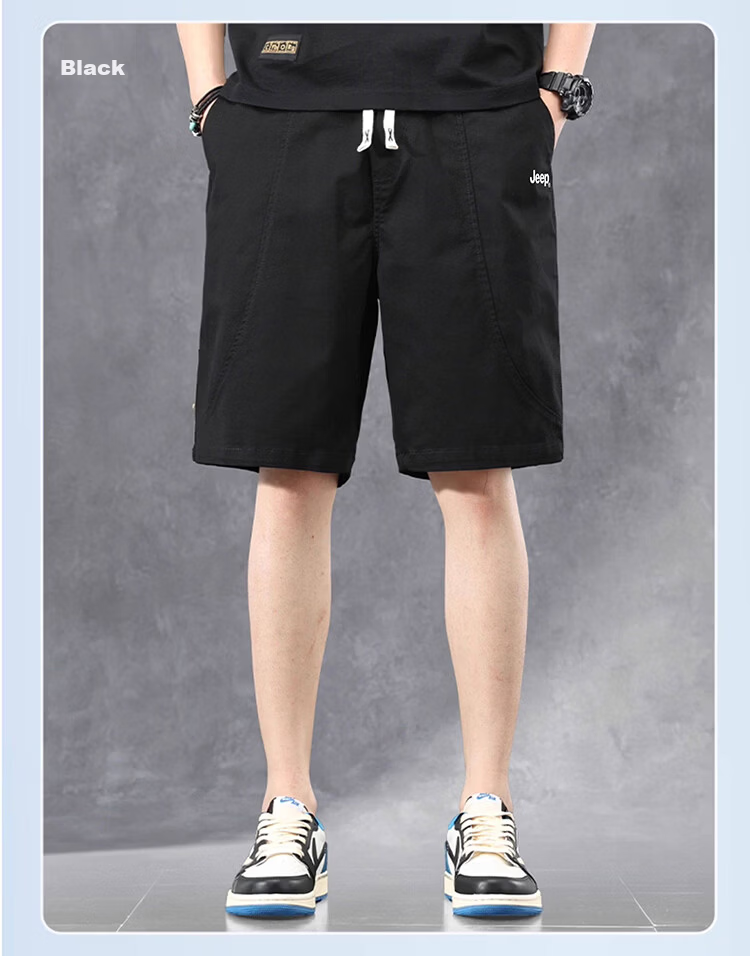 JEEP Men's Summer Loose Fit Black Cargo Shorts 3XL 15