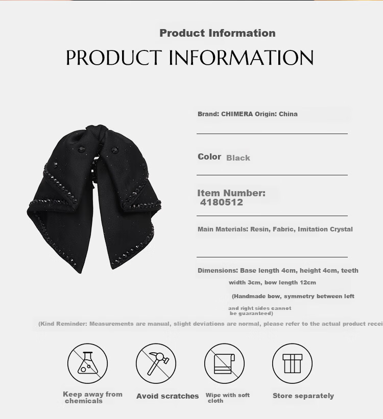 CHIMERA Hepburn Style Volume-Enhancing Ponytail Clip Luxury 3D Bow Hair Claw Half-Up Hair Clip Women's Birthday Gift 2