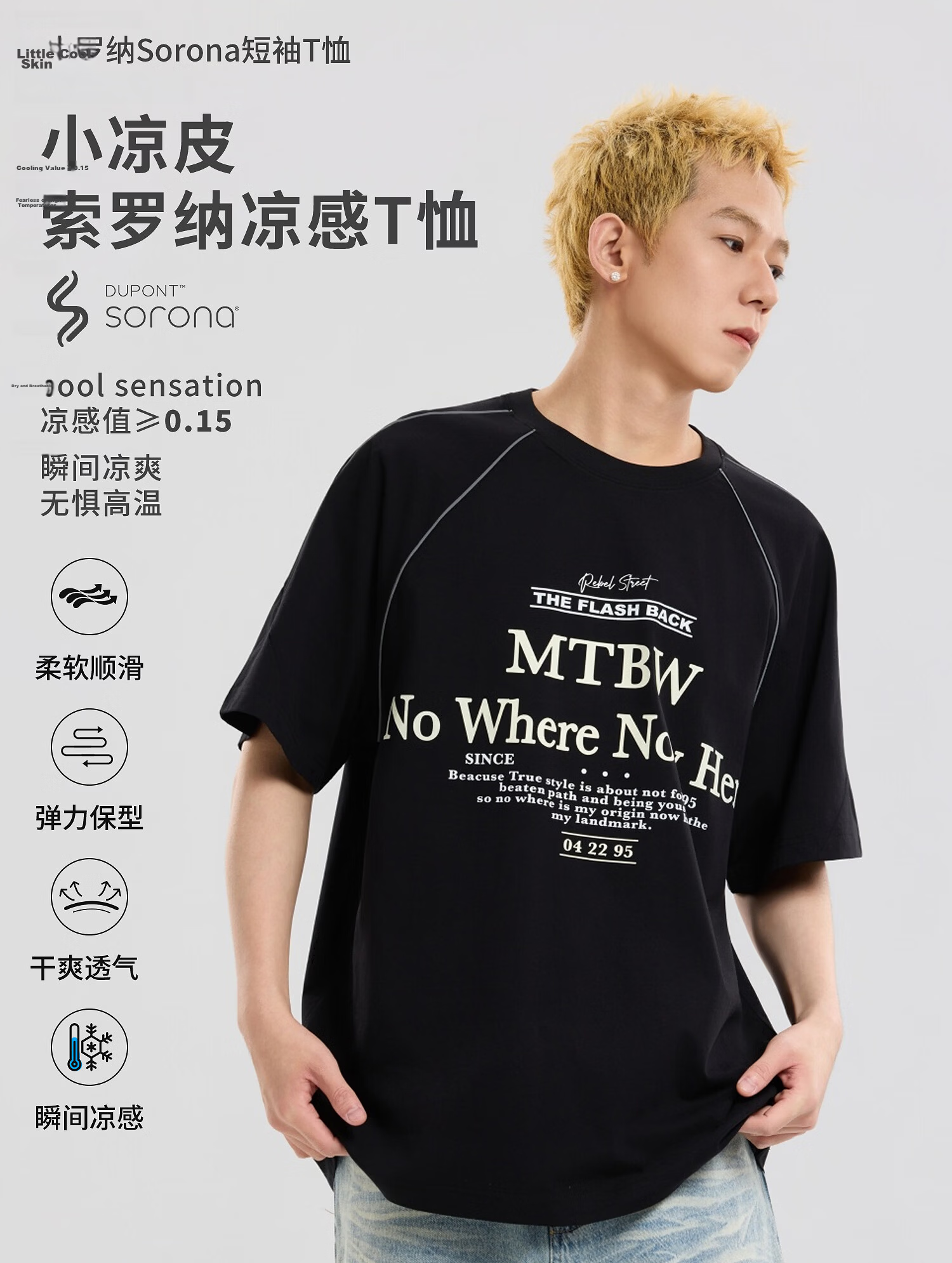 Metersbonwe Unisex Short Sleeve T-Shirt 2026 Spring Summer New Trendy Loose Fit Letter Print Crew Neck Top 1