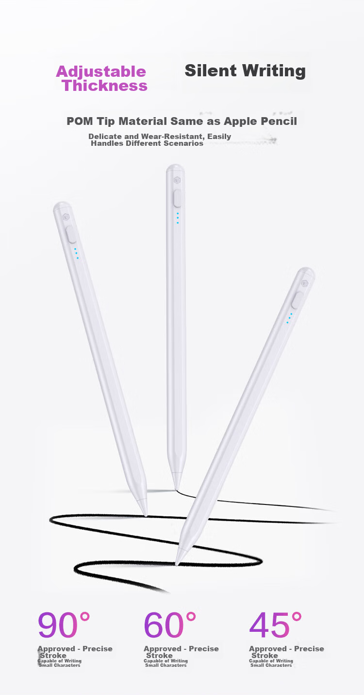 JD Original Capacitive Stylus for IPad, Compatible with Apple Pencil 2nd Generation, Suitable for 2020/2021 Pro/Air/Mini/iPad11 Tablets, Touchscreen Writing Pen, Anti-Mistouch 13