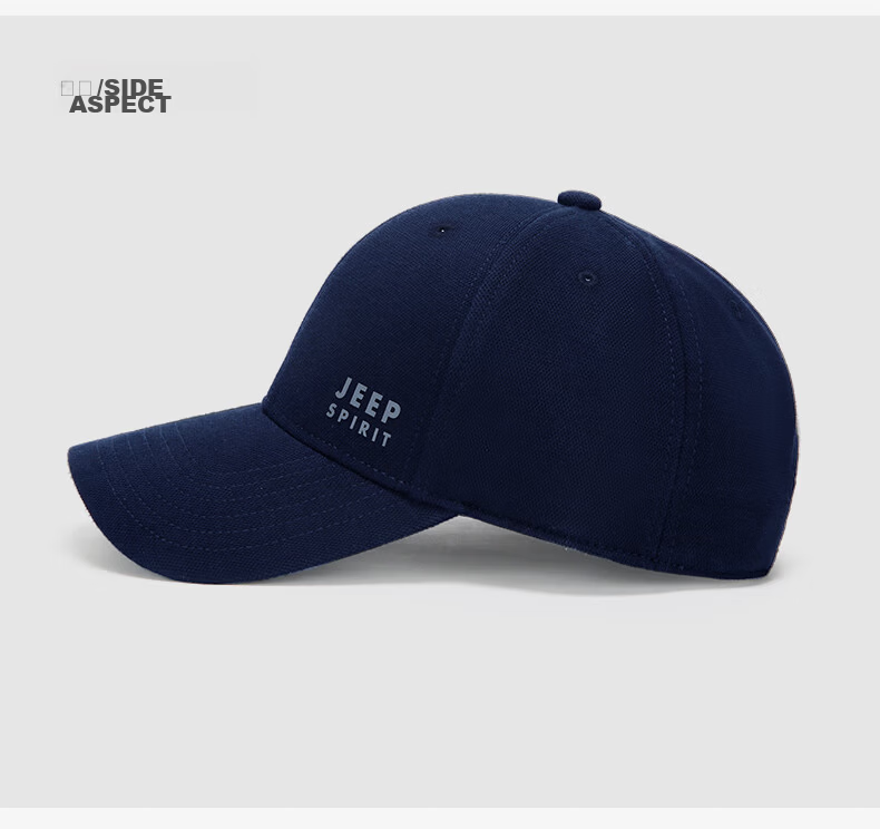 JEEP Men's Korean Style Trendy Baseball Cap Fashion Simple Duckbill Hat Unisex Couple Casual Street Cap Four Seasons A0298 Dark Blue 11