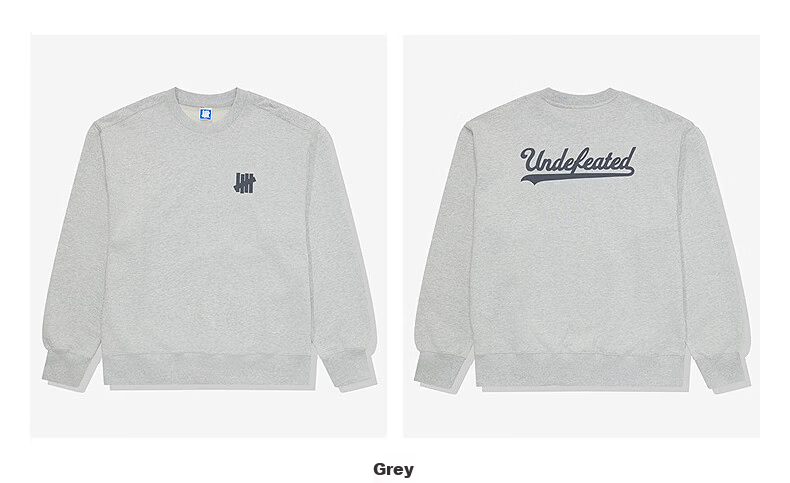 UNDEFEATED Five Stripes Official Autumn New Fashion Casual Sports Letter Pattern Crewneck Sweatshirt Brown S 13