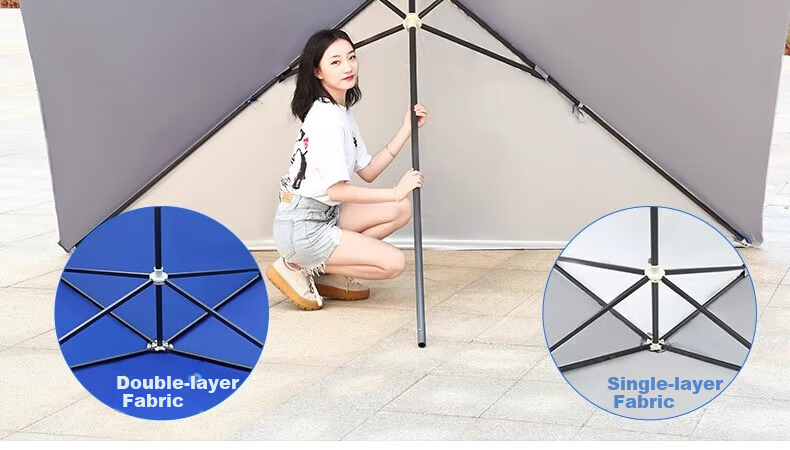 DSRAWMYT Outdoor Sun Umbrella Large Commercial Patio Umbrella Big Market Square Rectangular Rain Shelter Umbrella 8