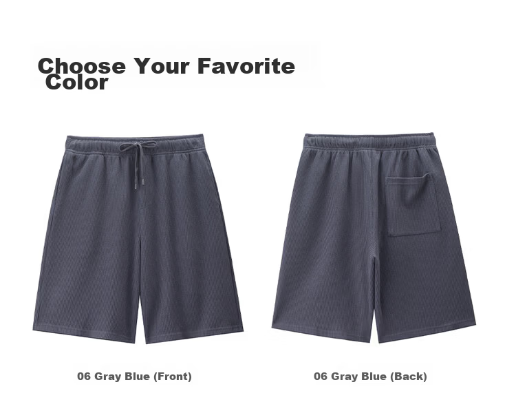 Giordano Designer Men's Chenille Drawstring Elastic Waist Knit Sports Casual Shorts 18106805 16
