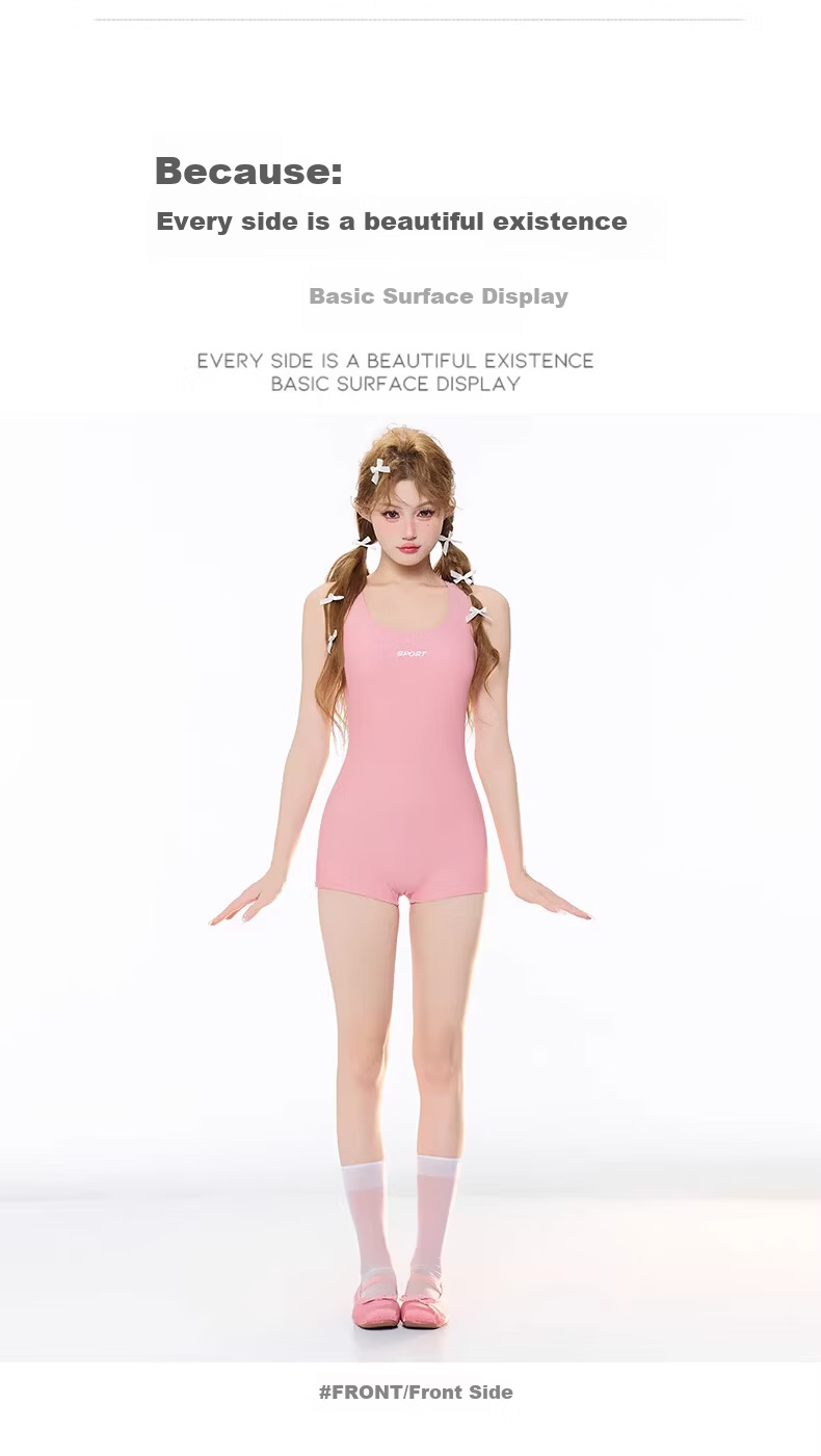 Modal Women's Competitive Professional Swimming Suit 2026 New Girls' One-Piece Square Leg Swimsuit 2