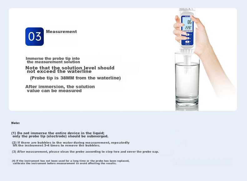 Suwei Conductivity Tester Pen High-Precision Water Quality Conductivity Meter for Home Pure Tap Water SW762 19
