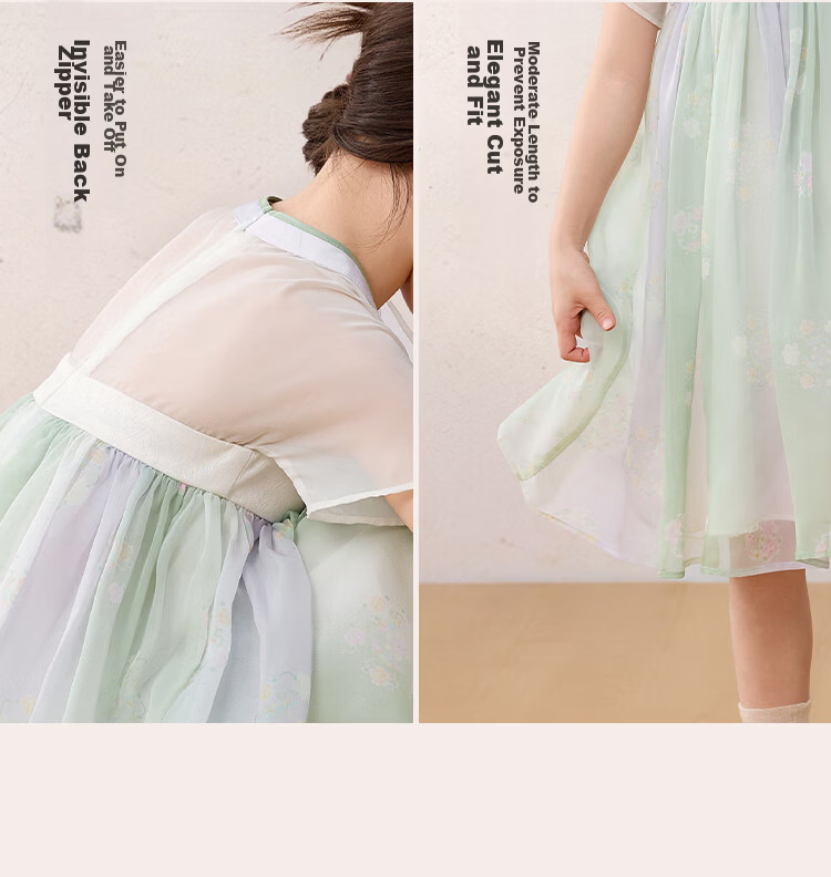 Balabala Kids Dress Children's Skirt 2026 Summer New Girls Baby Chinese Style Hanfu Ru Skirt Traditional Performance Costume 10
