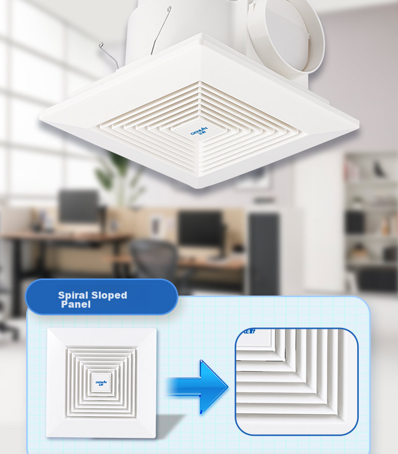 GENUIN Ceiling Duct Exhaust Fan 10 Inch BPT12-14C-1 Powerful Low Noise Ceiling Mounted High Airflow Ventilation Fan 7