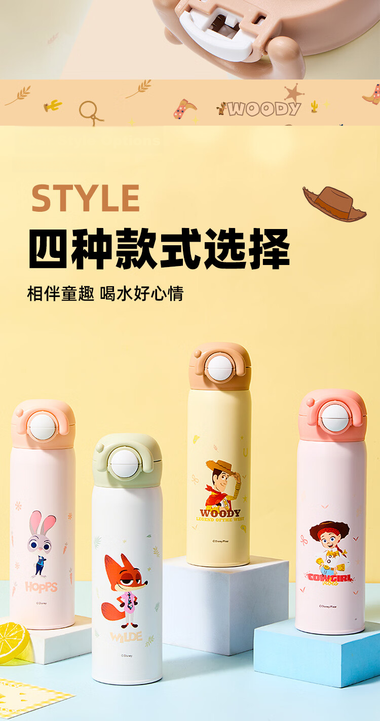 Disney Kids Insulated Straw Water Bottle for Boys Preschool Student School Toy Story Gift for Girls 3