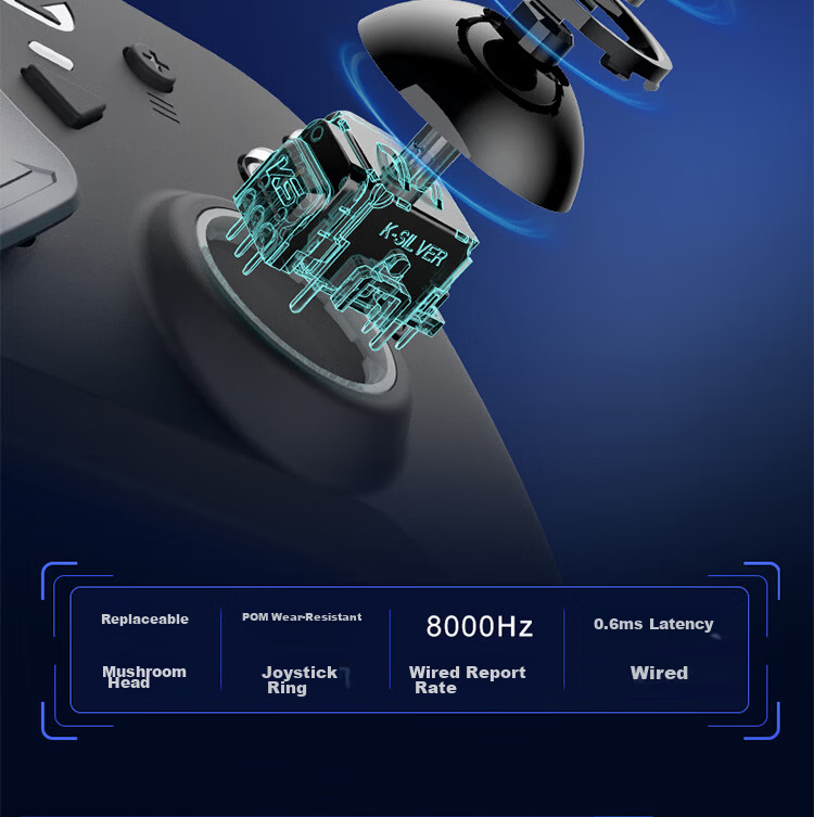Actuon Super Legend S Elite Edition Wireless Gaming Controller Vibration Motion 8K Bluetooth Switch Controller for PC Mobile Steam TV NS Switch 2 [Dream Pink] 14