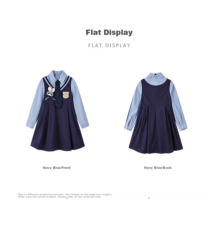 Disney Girls Summer Dress 2026 New Judy Bunny Police Officer Costume Academy Style Two-Piece Vest Dress 9