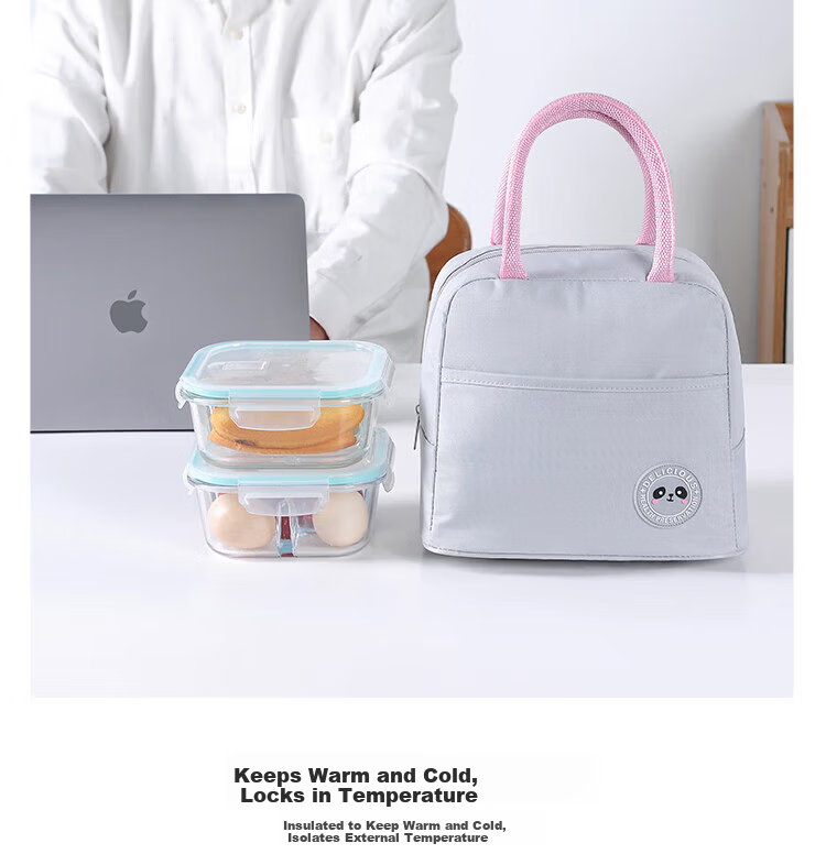 BWNK Lunch Box Bag Insulated Handheld Lunch Bag Bento Bag Insulated Box Aluminum Foil Outdoor Insulation Bag Blue 4