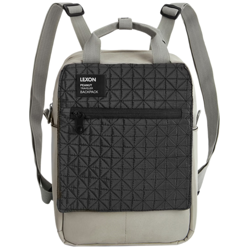 LEXON Women's Casual Sports Backpack Single-Layer Trendy Small School Bag Fashionable Lightweight Water-Resistant Light Gray