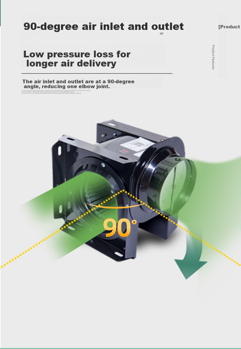 Nedfon DPT10-11 Dual Outlet Exhaust Fan Bathroom Hotel Duct Ventilation Split Ventilator Extractor Fan 2