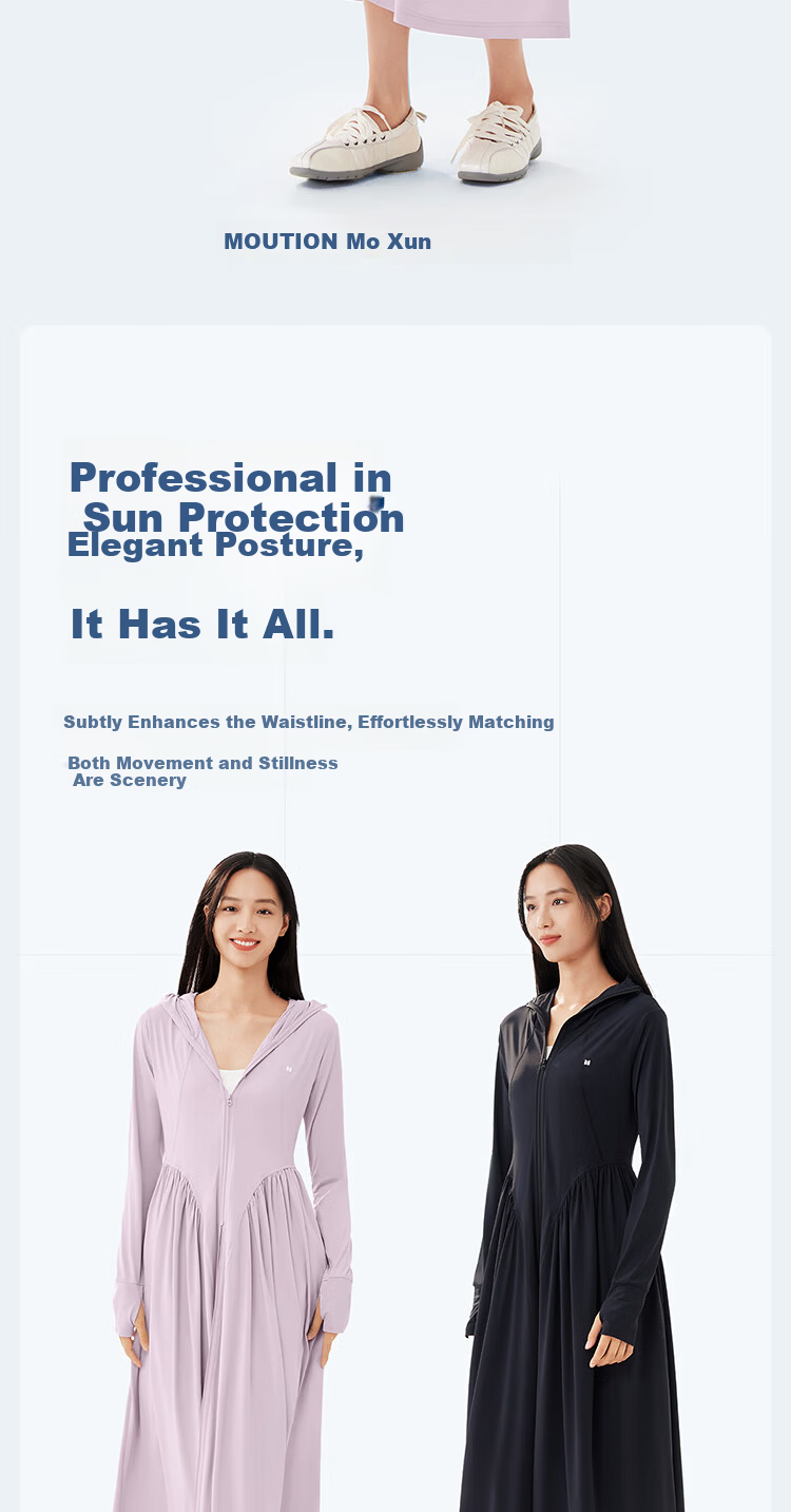 Moxun [Kunling Same Style] Palace Style Sunscreen Long Dress for Women New Original Yarn UV Protection Sun Protection Clothing 26 New Model 3