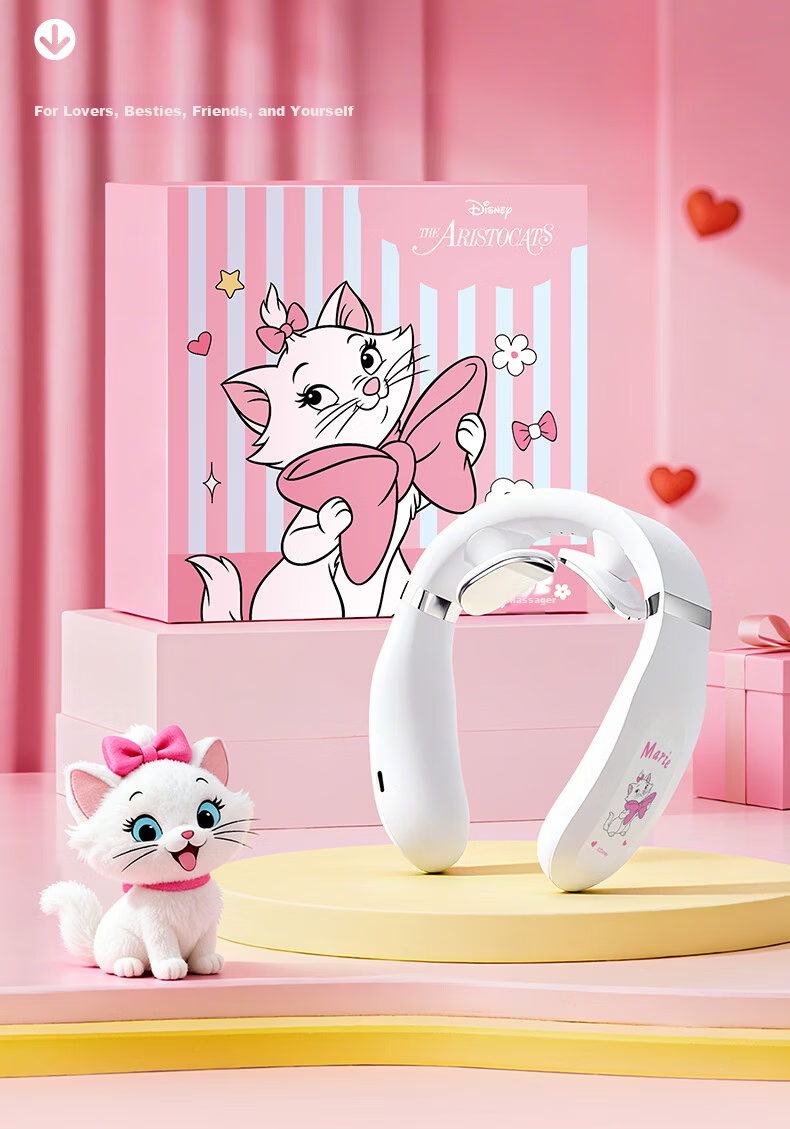 Disney Marie Cat Cervical Massager Neck and Shoulder Massager Neck Care Device Gift for Girls Children's Day Graduation Birthday Practical Gift 8