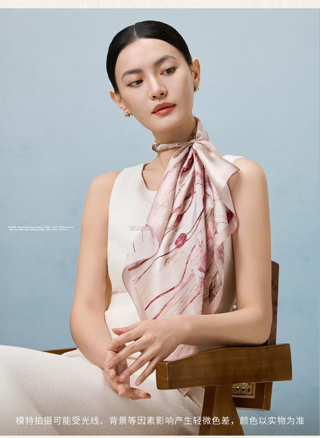 Shanghai Story 100% Mulberry Silk Satin Printed Square Scarf Elegant Women's Silk Scarf Gift for Mom and Girlfriend 9