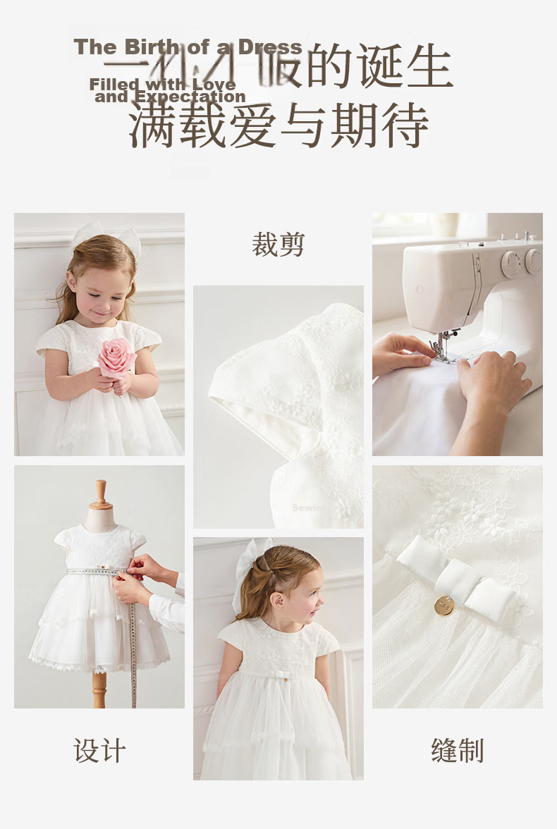 DAVE & BELLA Custom Dress Girls Summer Princess Dress Baby Dress 3