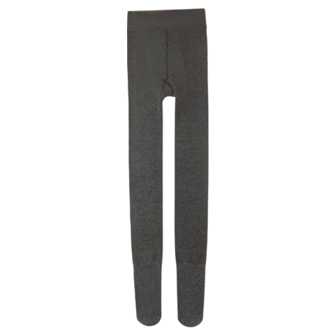 Youkeshu Women's Vertical Stripe Thickened Thermal Leggings Autumn Winter Slimming Cotton Pants Gray