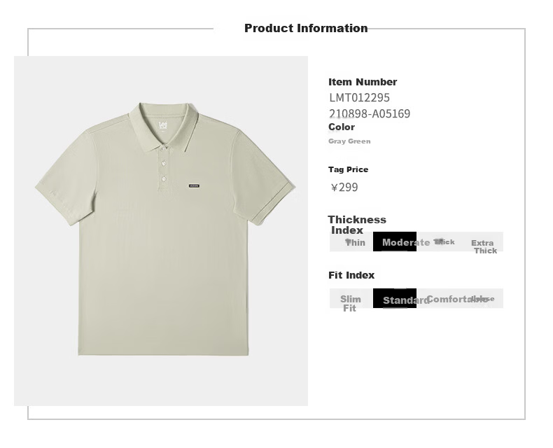 Lee 26 Spring Summer New Standard Fit Polo Shirt with Small Logo Emblem for Men Navy Blue 2XL 2