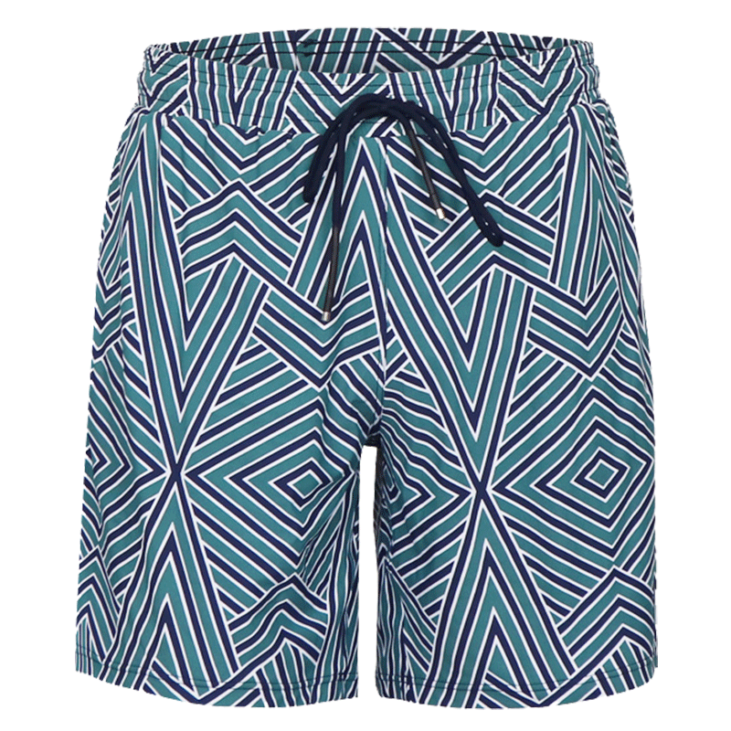 BALNEAIRE [Deng Wei's Choice] Men's Fashionable Vacation Beach Shorts, Moisture-Wicking Quick-Dry Casual Loose Fit 50184 2XL