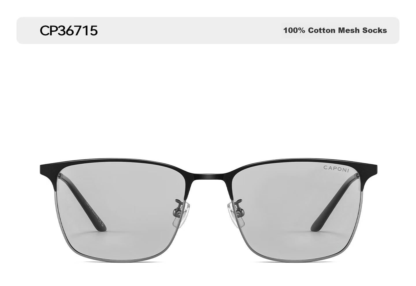 CAPONI Polarized Men's Brow Frame Photochromic Sunglasses Day and Night Driving UV Protection Anti-Glare Fishing Sunglasses 33