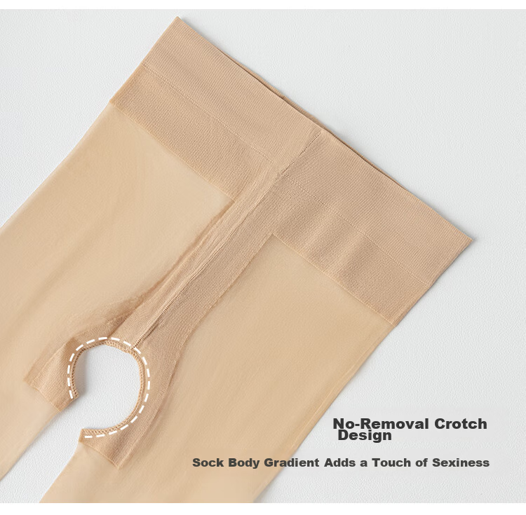 Urban Beauty Sexy Ultra-Thin Open Crotch Breathable Pantyhose Seamless Invisible Skin-Enhancing Socks for Women Spring Summer 12